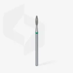 Diamond nail drill bit flame green EXPERT head diameter 2,1 mm / working part 8 mm