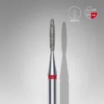 Diamond nail drill bit flame red EXPERT head diameter 1,4 mm / working part 8 mm