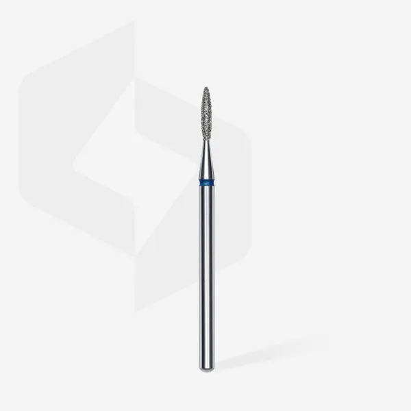 Diamond nail drill bit pointed flame blue EXPERT head diameter 1,6 mm / working part 8 mm