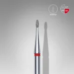 Diamond nail drill bit rounded bud red EXPERT head diameter 1,2 mm / working part 3 mm