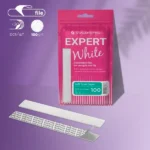 Disposable white files for straight nail file on a soft foam layer EXPERT 20 100 grit (30 pcs)