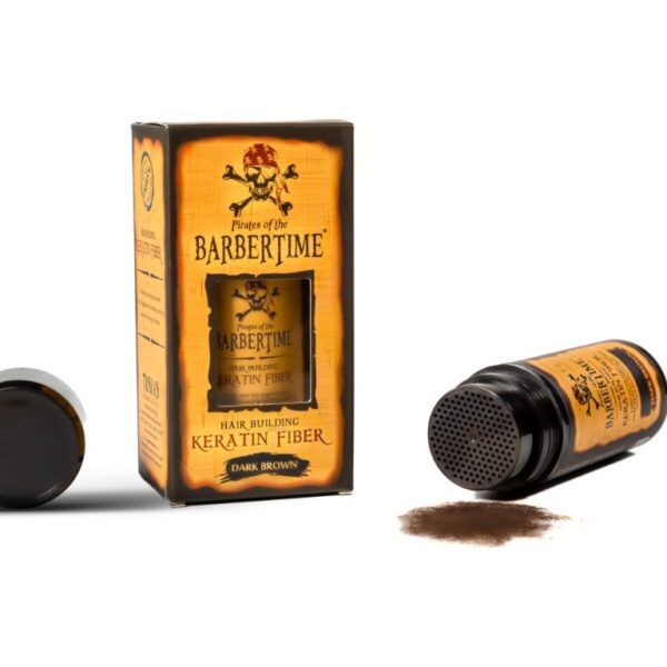 BARBERTIME Hair Building Fiber Dark Brown (σκούρο καστανό) 21gr