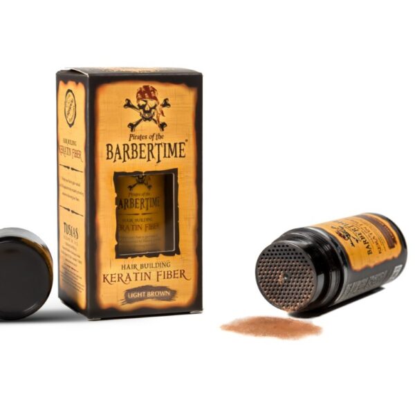 BARBERTIME Hair Building Fiber Light Brown (ανοιχτό καστανό) 21gr