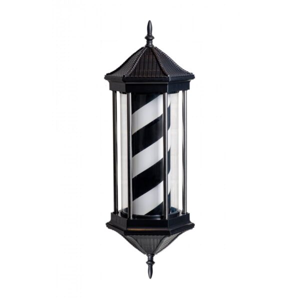 BARBER POLE HEXAGON BLACK/WHITE