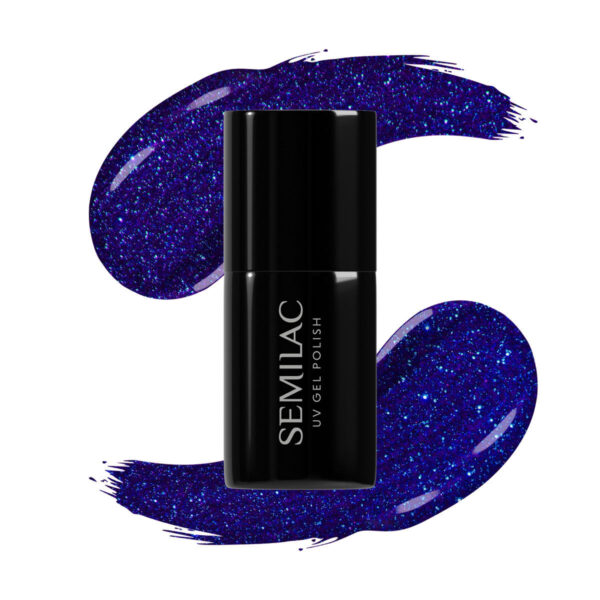 ημιμόνιμο βερνίκι Semilac UV Hybrid 087 Glitter Indigo 7ml