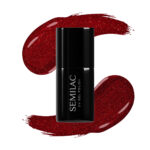 ημιμόνιμο βερνίκι Semilac UV Hybrid 347 Pretty Red Glitter