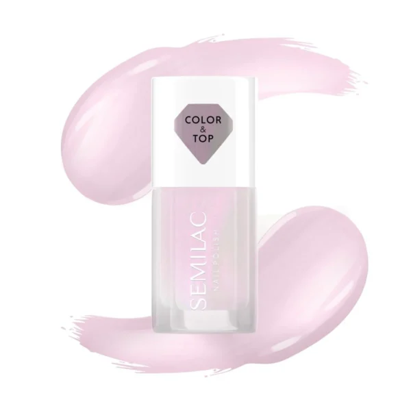 βερνίκι νυχιών Top Pink Glow 7ml Semilac 2in1 2 σε 1 Colour χρώμα