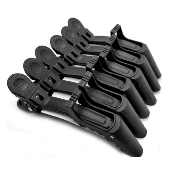 croc hair clips κλιπς μαλλιών κομμωτηρίου πλαστικό carbon συσκευασία 6 τεμάχια