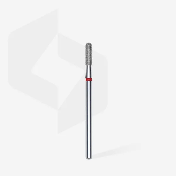 Diamond nail drill bit rounded cylinder red EXPERT head diameter 2,3 mm / working part 8 mm